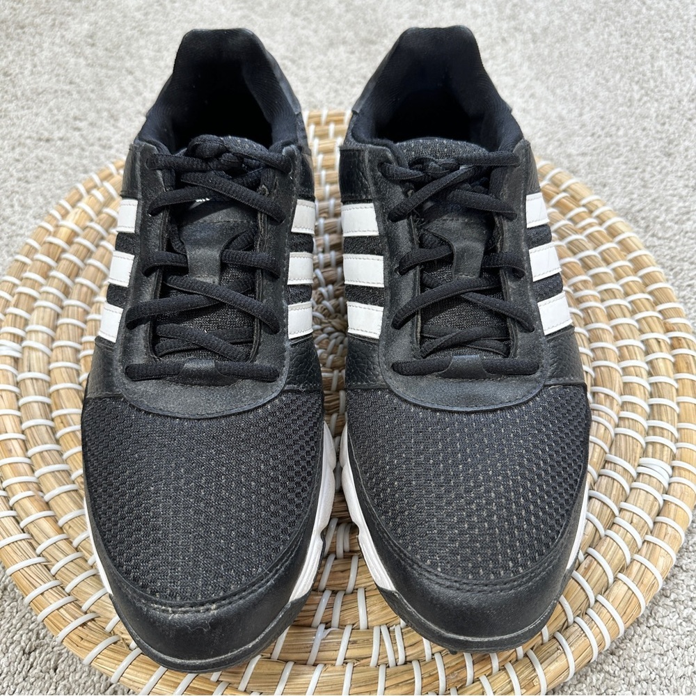 Adidas Men’s Tech Response Golf Shoes Sneakers 2021 Core Black/White Spike 7 - Picture 2 of 13
